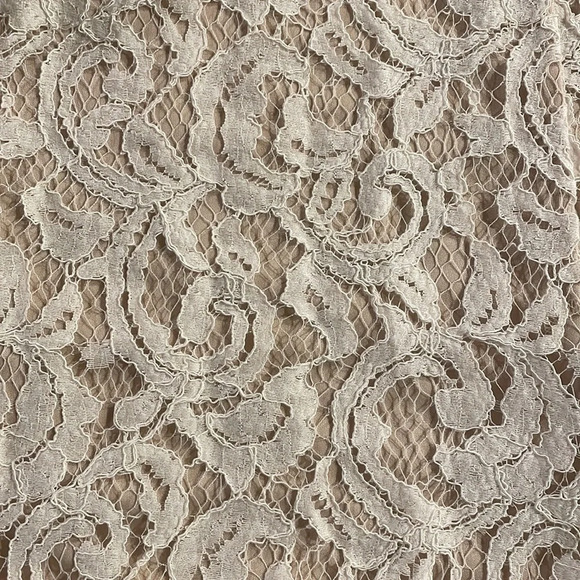 Anthropologie BHLDN Tadashi Shoji Lace Wedding Gown Cream White size 8 - Picture 8 of 13